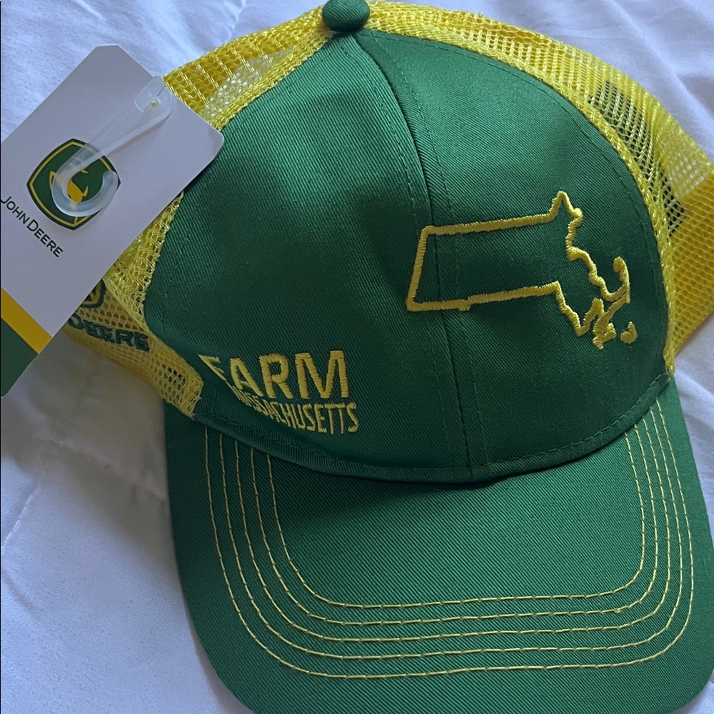 NWT John Deere Green and Yellow Farm Snapback Hat